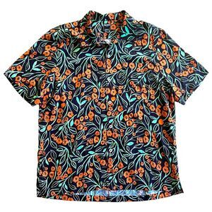 Todd Snyder Men's Poppy Vine Floral Short Sleeve Camp Collar Hawaiian Shirt - XL